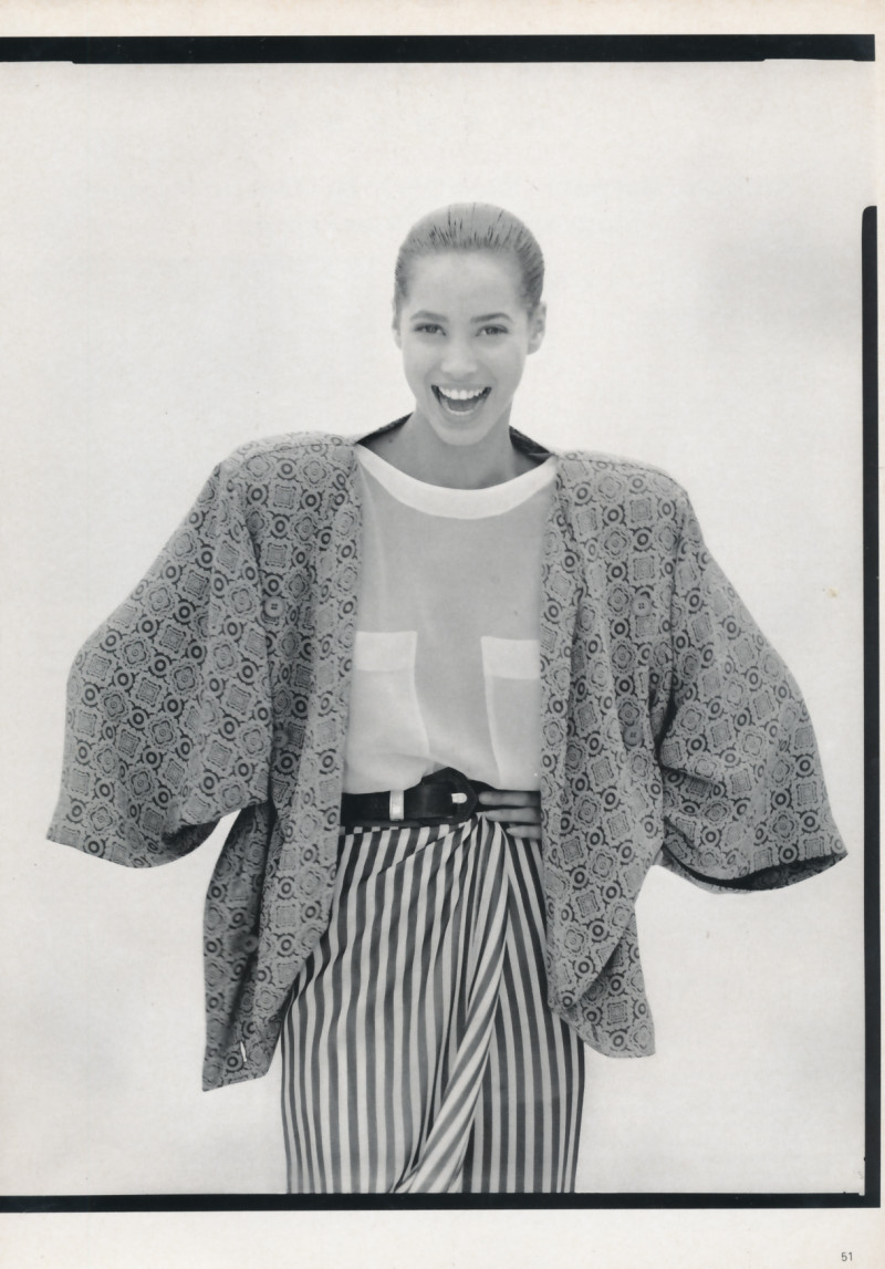 Christy Turlington featured in  the Luciano Soprani advertisement for Autumn/Winter 1987