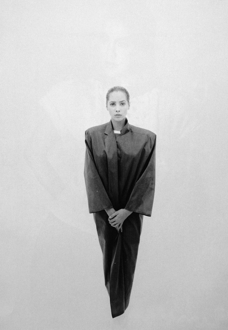 Christy Turlington featured in  the Luciano Soprani advertisement for Autumn/Winter 1987