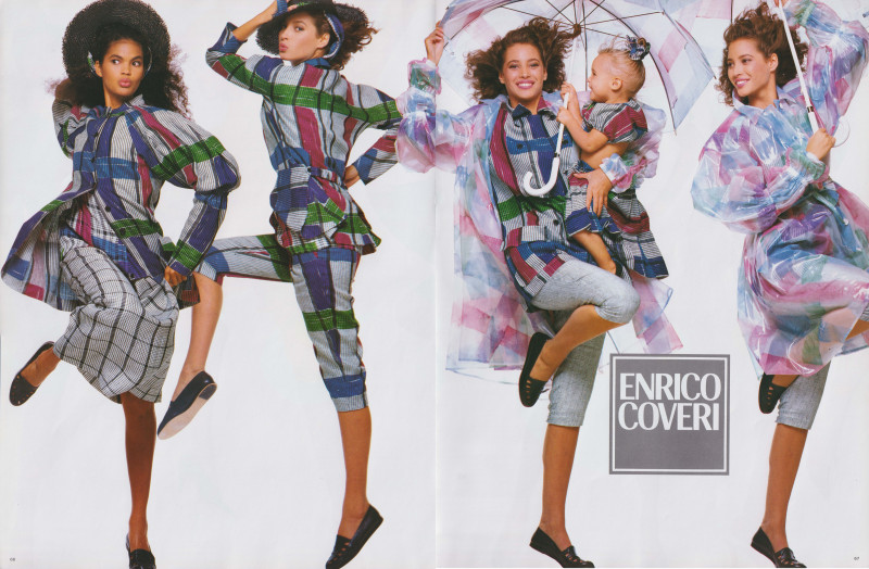 Christy Turlington featured in  the Enrico Coveri advertisement for Spring/Summer 1987