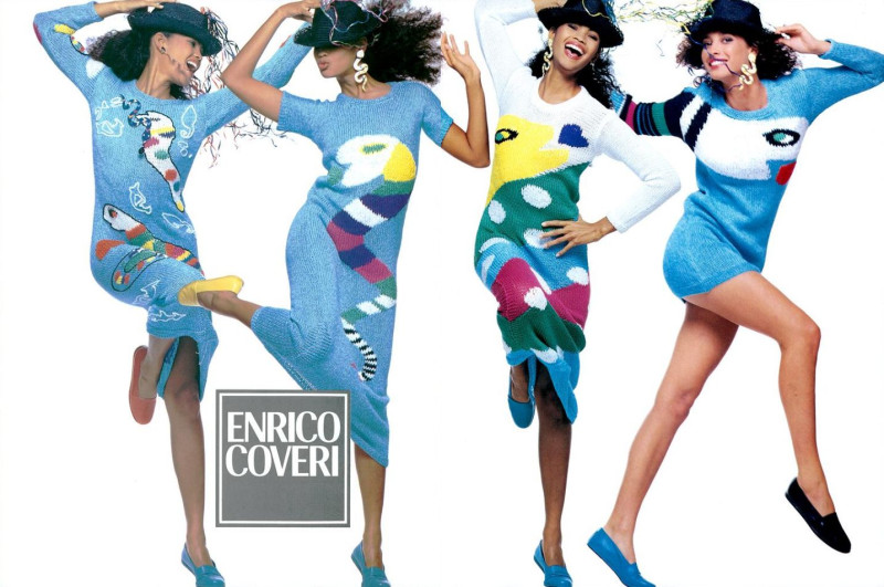 Christy Turlington featured in  the Enrico Coveri advertisement for Spring/Summer 1987