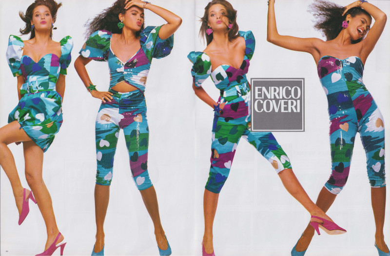 Christy Turlington featured in  the Enrico Coveri advertisement for Spring/Summer 1987