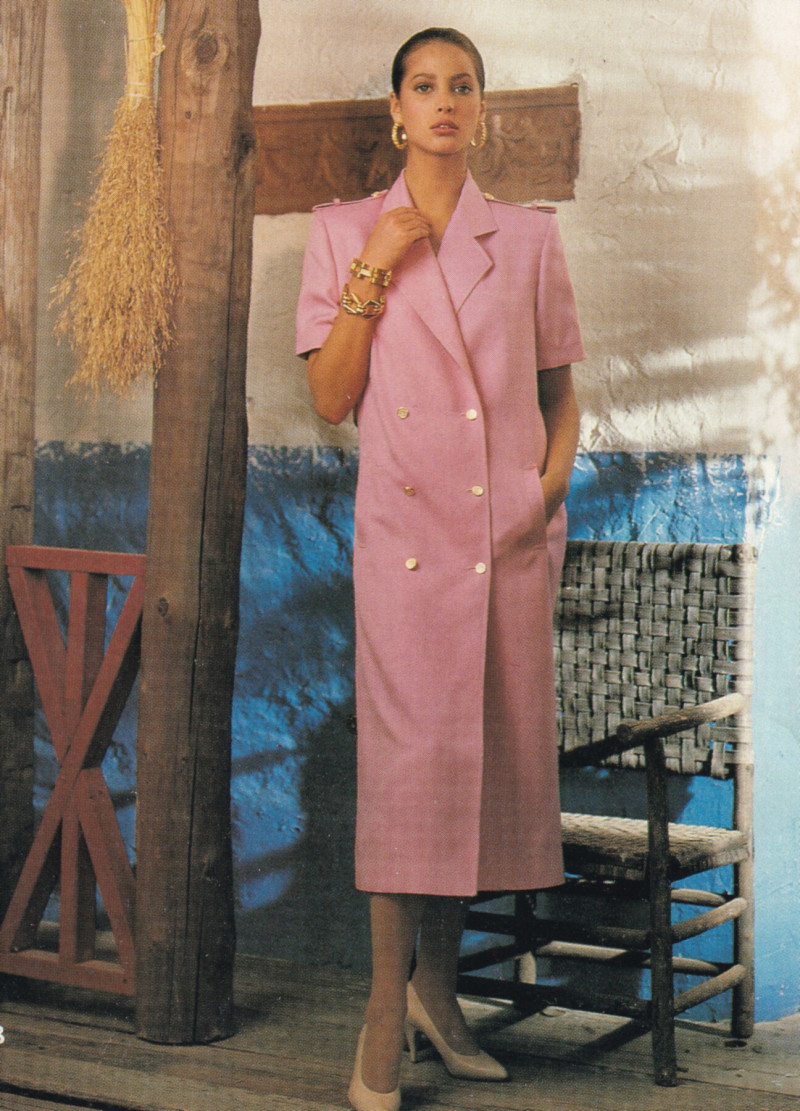 Christy Turlington featured in  the Bloomingdales advertisement for Spring 1987