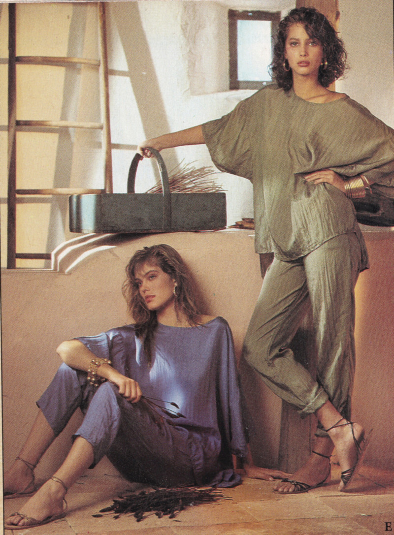 Christy Turlington featured in  the Bloomingdales advertisement for Spring 1987