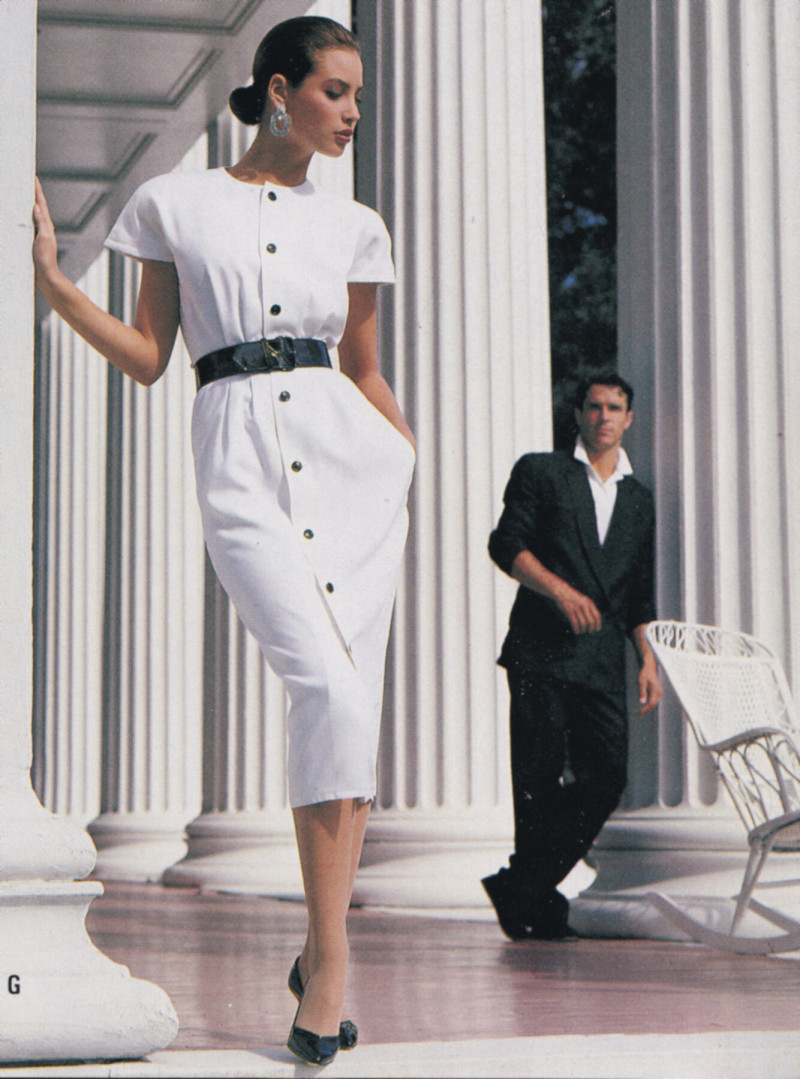 Christy Turlington featured in  the Bloomingdales advertisement for Spring 1987