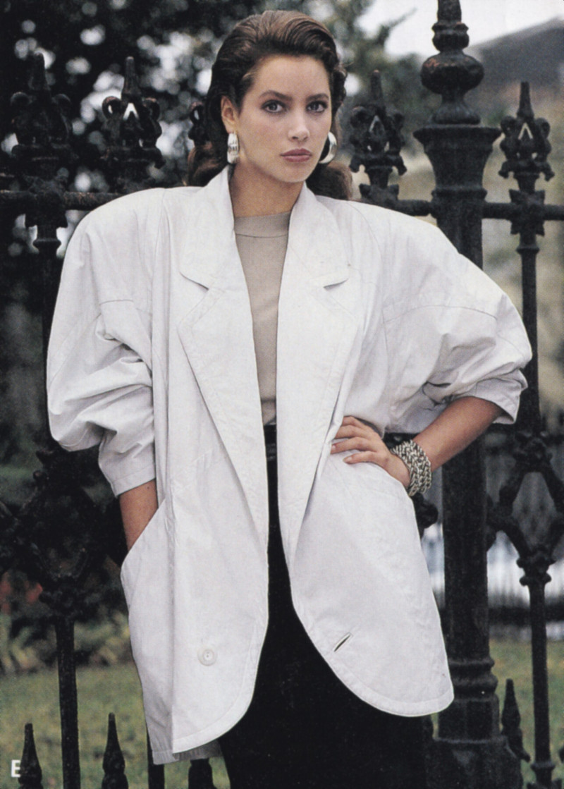 Christy Turlington featured in  the Bloomingdales advertisement for Spring 1987