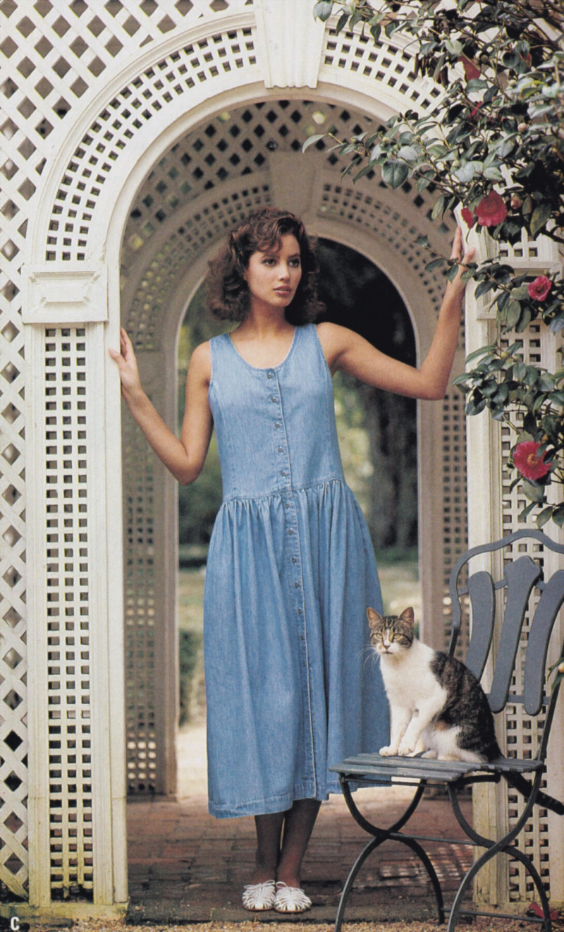 Christy Turlington featured in  the Bloomingdales advertisement for Spring 1987