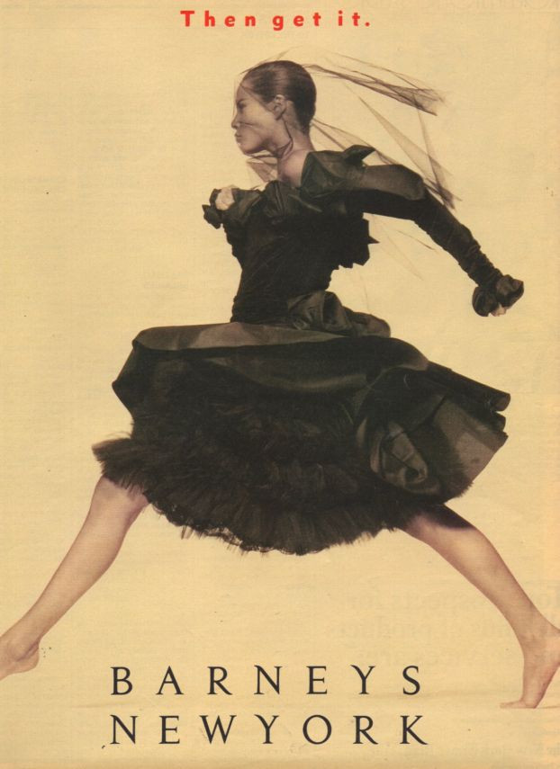 Christy Turlington featured in  the Barneys New York advertisement for Autumn/Winter 1987