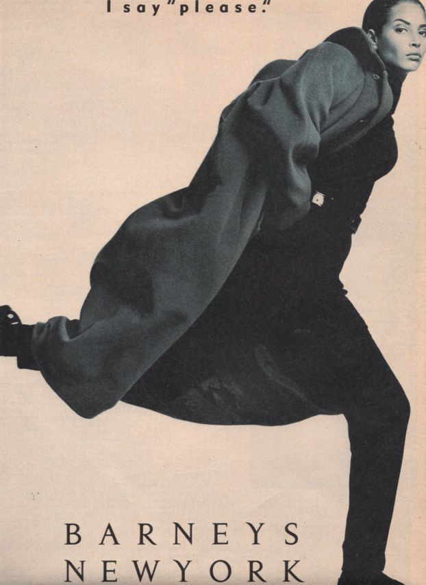 Christy Turlington featured in  the Barneys New York advertisement for Autumn/Winter 1987