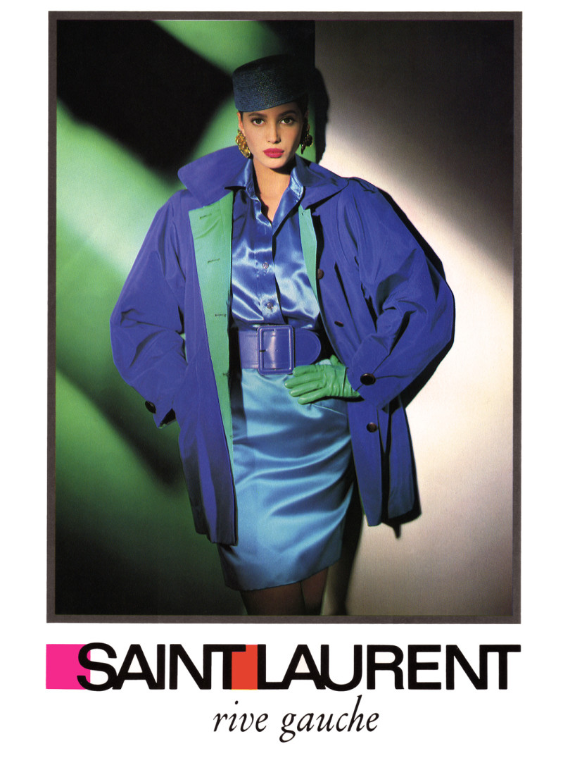 Christy Turlington featured in  the Saint Laurent advertisement for Autumn/Winter 1988