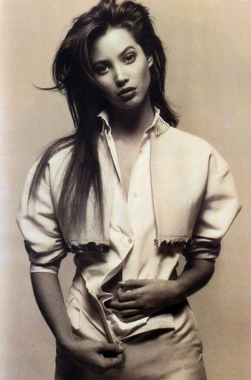 Christy Turlington featured in  the Helmut Lang advertisement for Autumn/Winter 1988