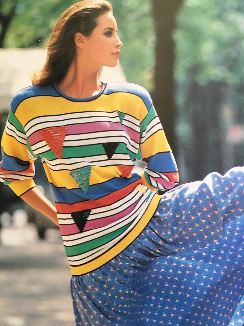 Christy Turlington featured in  the Escada advertisement for Spring/Summer 1988