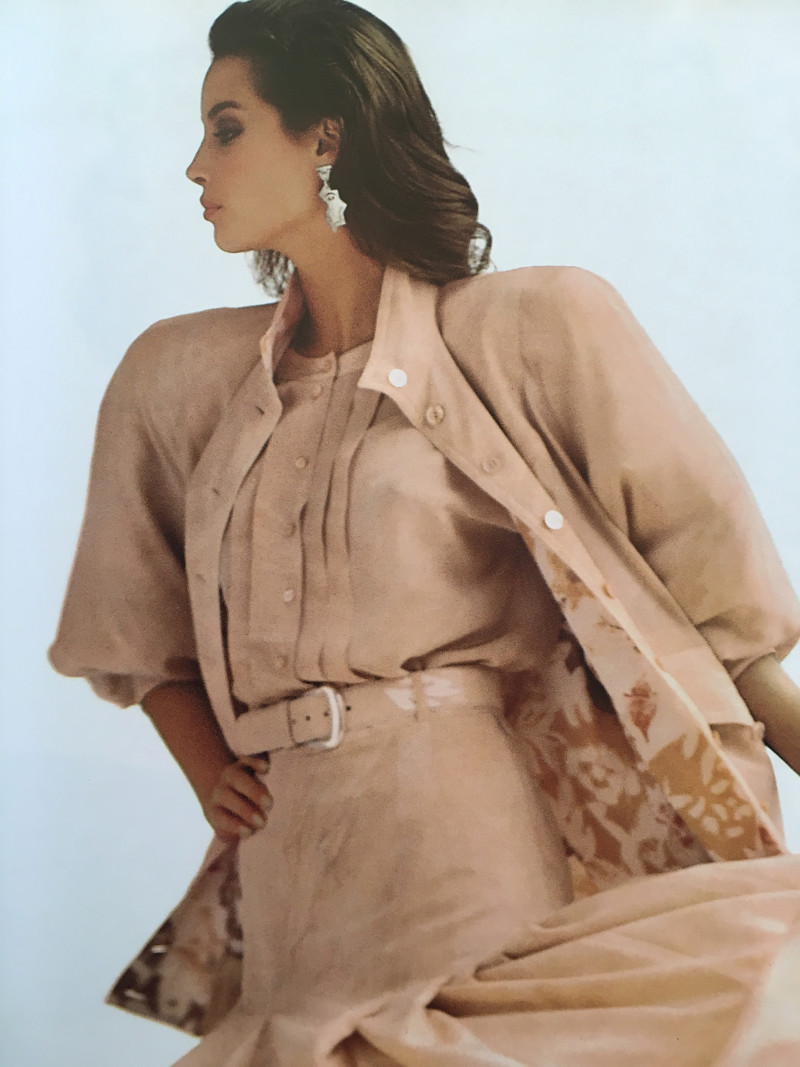 Christy Turlington featured in  the Escada advertisement for Spring/Summer 1988