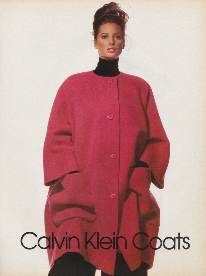 Christy Turlington featured in  the Calvin Klein advertisement for Autumn/Winter 1989