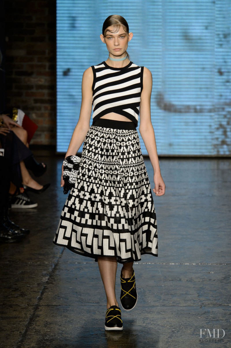 Adrianna Zajdler featured in  the DKNY fashion show for Spring/Summer 2015