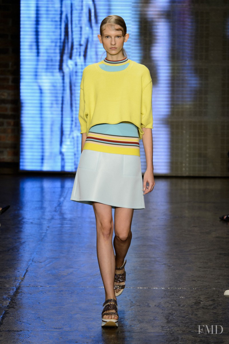 Ola Munik featured in  the DKNY fashion show for Spring/Summer 2015