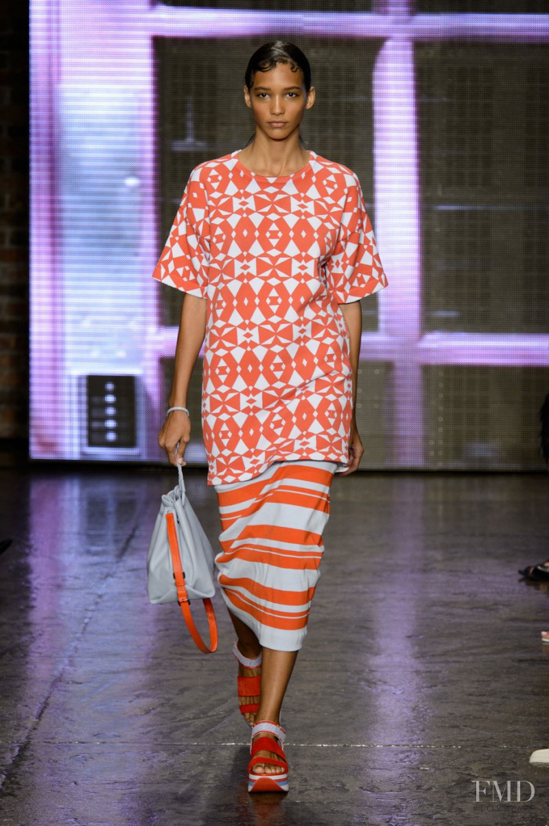 Cora Emmanuel featured in  the DKNY fashion show for Spring/Summer 2015