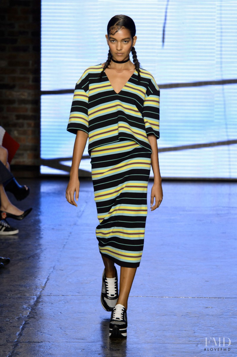 Joline Braun featured in  the DKNY fashion show for Spring/Summer 2015