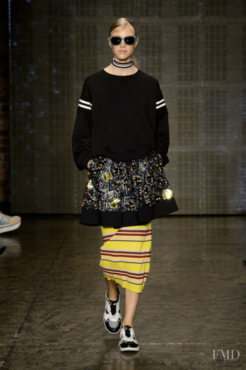 Hedvig Palm featured in  the DKNY fashion show for Spring/Summer 2015