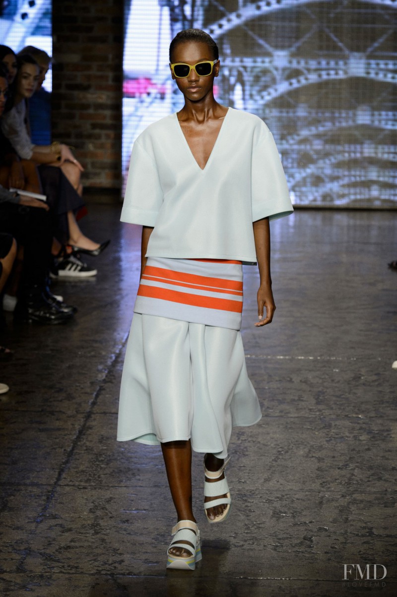 Herieth Paul featured in  the DKNY fashion show for Spring/Summer 2015