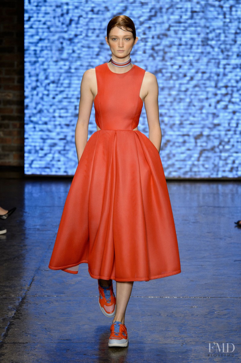 Sophie Touchet featured in  the DKNY fashion show for Spring/Summer 2015