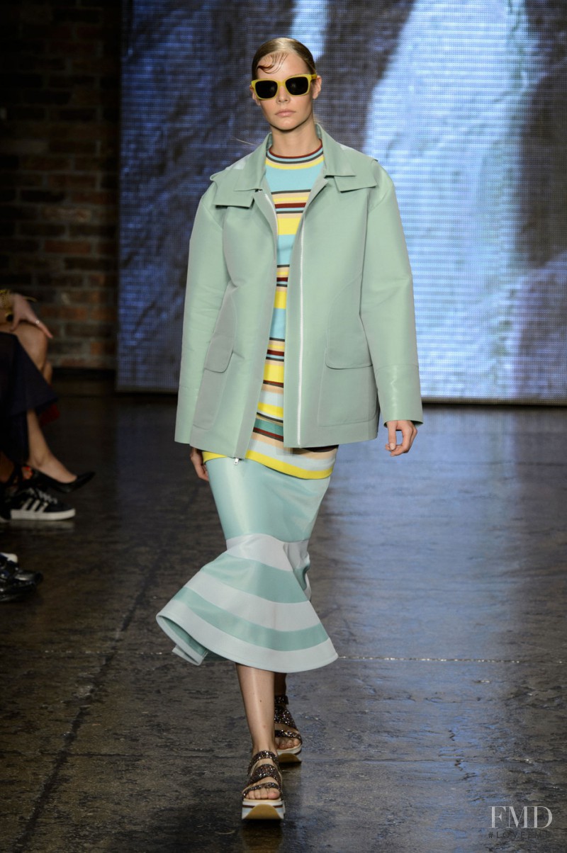 Carolin Loosen featured in  the DKNY fashion show for Spring/Summer 2015