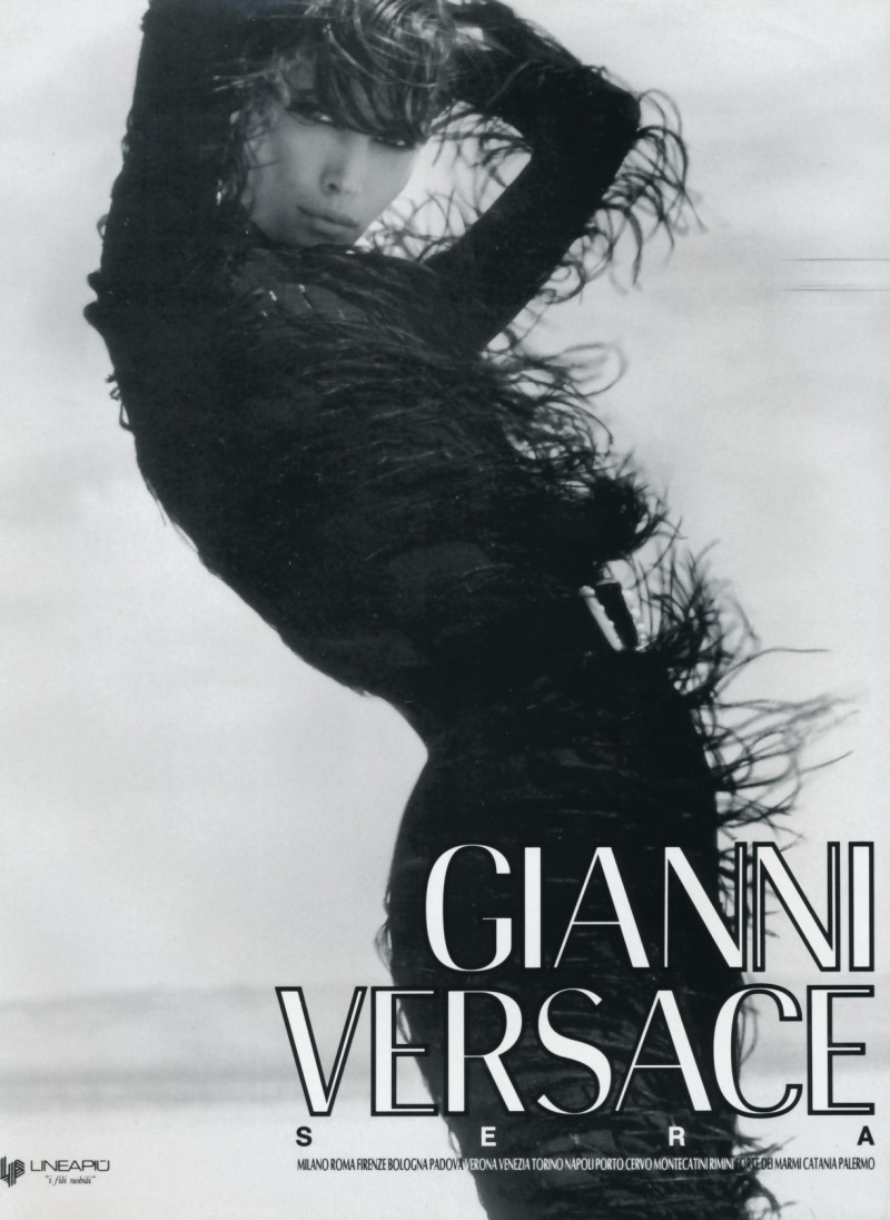 Christy Turlington featured in  the Gianni Versace Couture advertisement for Spring/Summer 1989