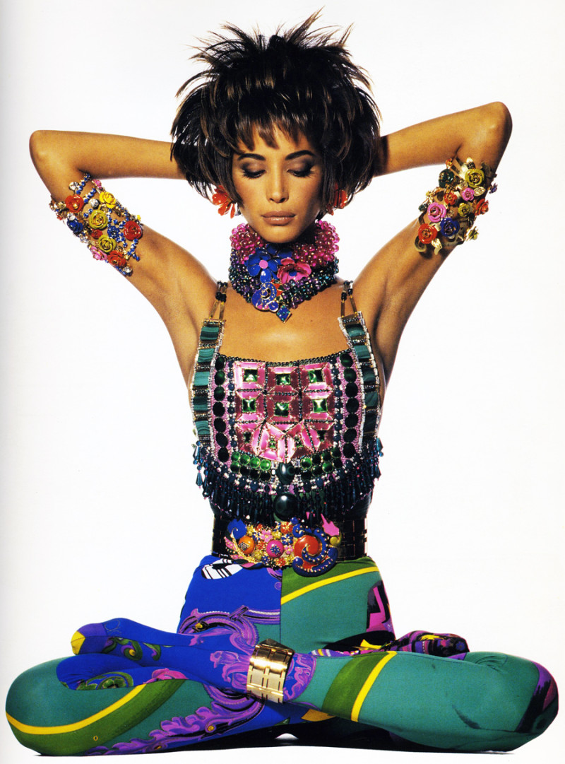 Christy Turlington featured in  the Versace advertisement for Autumn/Winter 1990