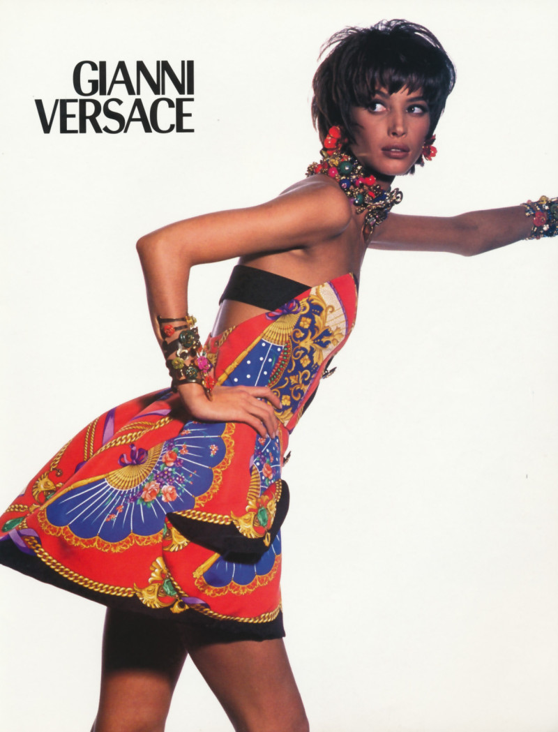 Christy Turlington featured in  the Versace advertisement for Autumn/Winter 1990