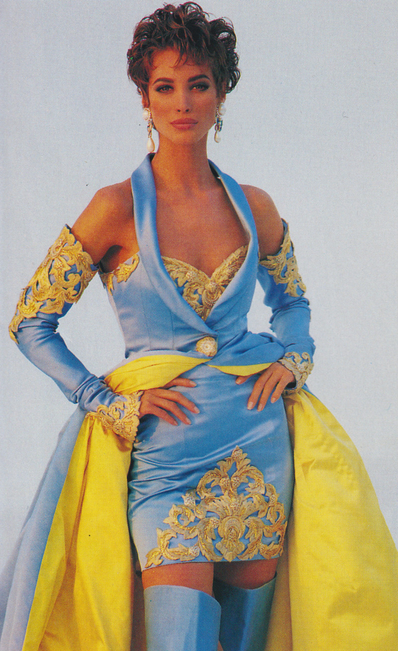 Christy Turlington featured in  the Versace catalogue for Autumn/Winter 1990