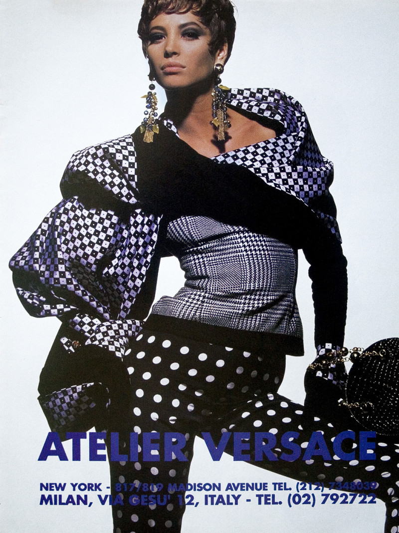 Christy Turlington featured in  the Atelier Versace advertisement for Autumn/Winter 1990