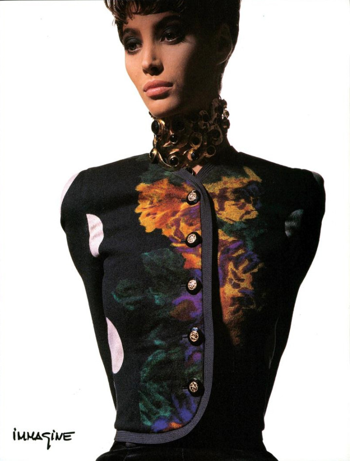 Christy Turlington featured in  the Atelier Versace advertisement for Autumn/Winter 1990