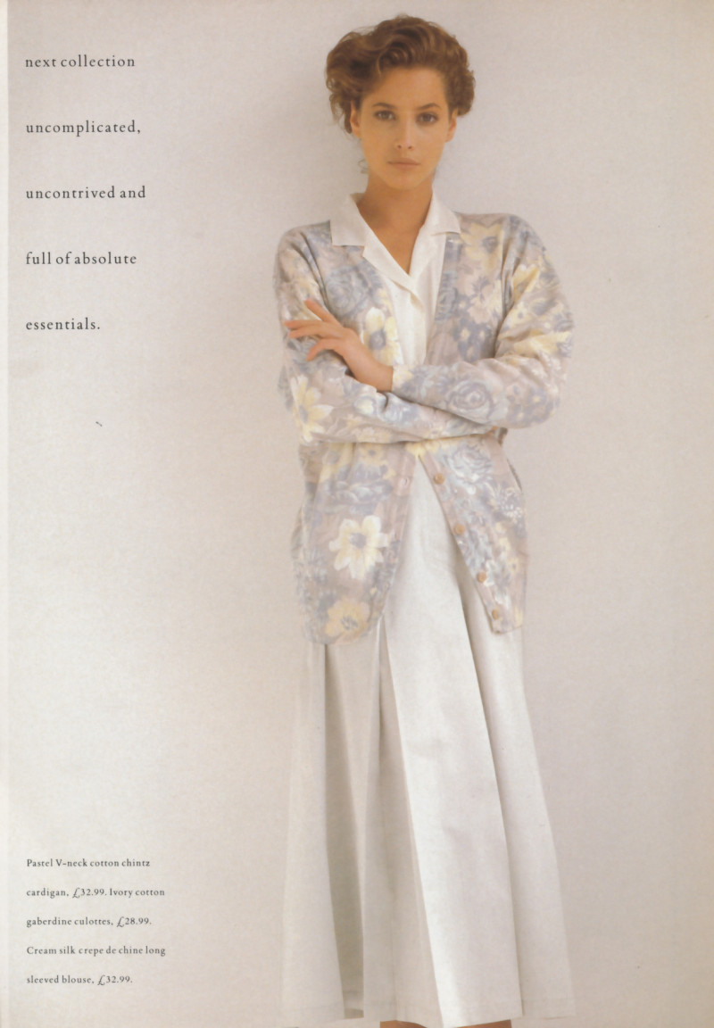 Christy Turlington featured in  the Next advertisement for Spring/Summer 1990