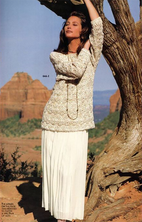 Christy Turlington featured in  the Neiman Marcus advertisement for Fall 1990