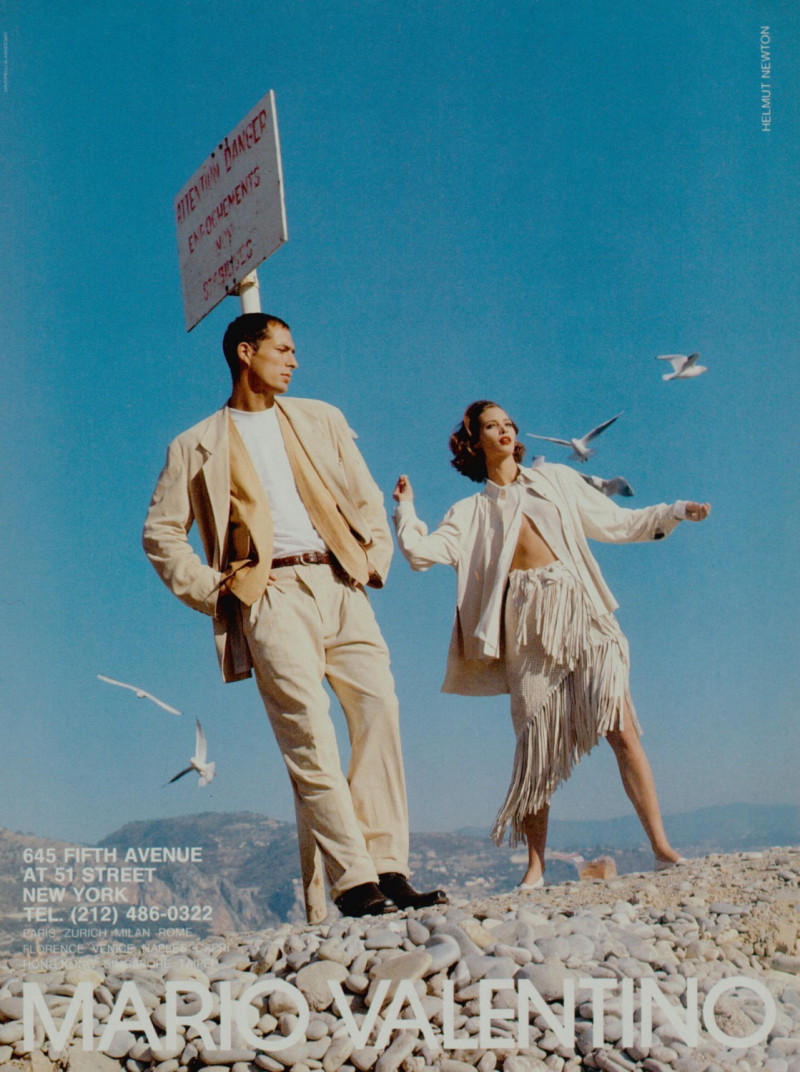 Christy Turlington featured in  the Mario Valentino advertisement for Spring/Summer 1990