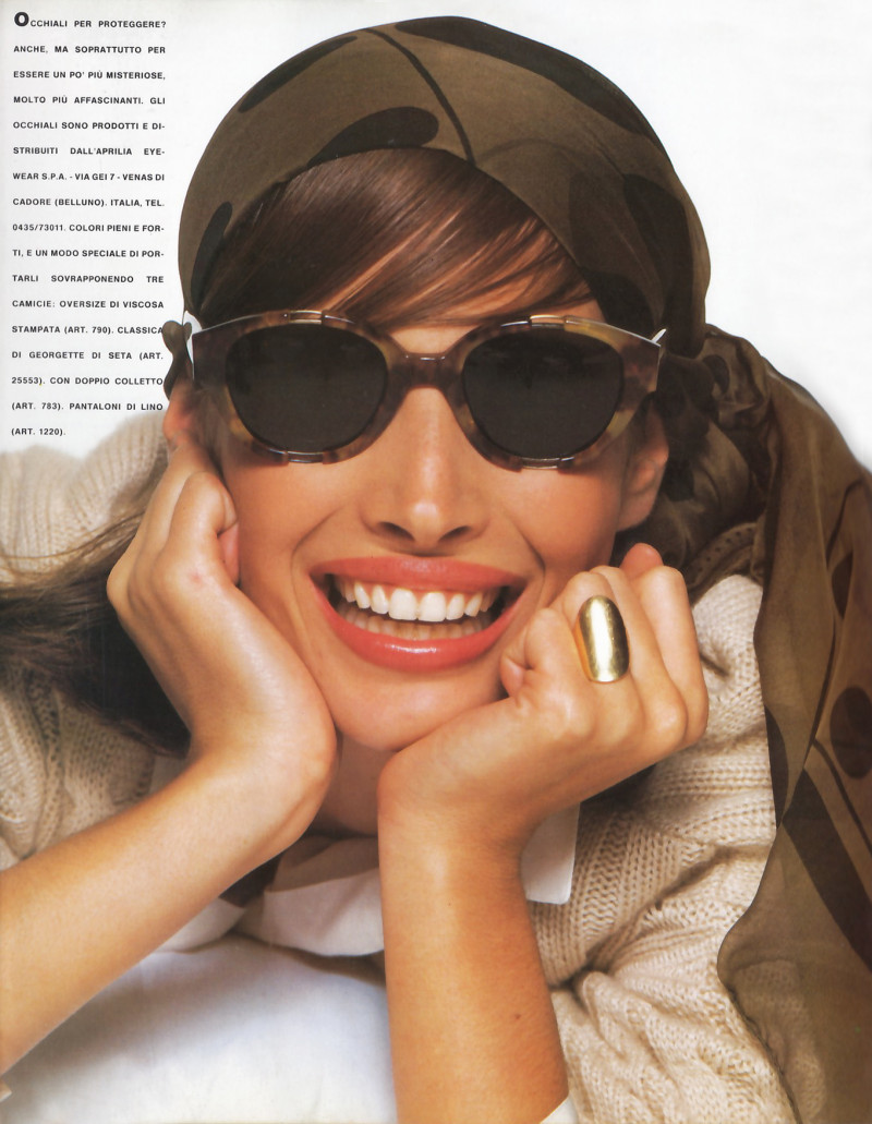 Christy Turlington featured in  the Les Copains catalogue for Spring/Summer 1990