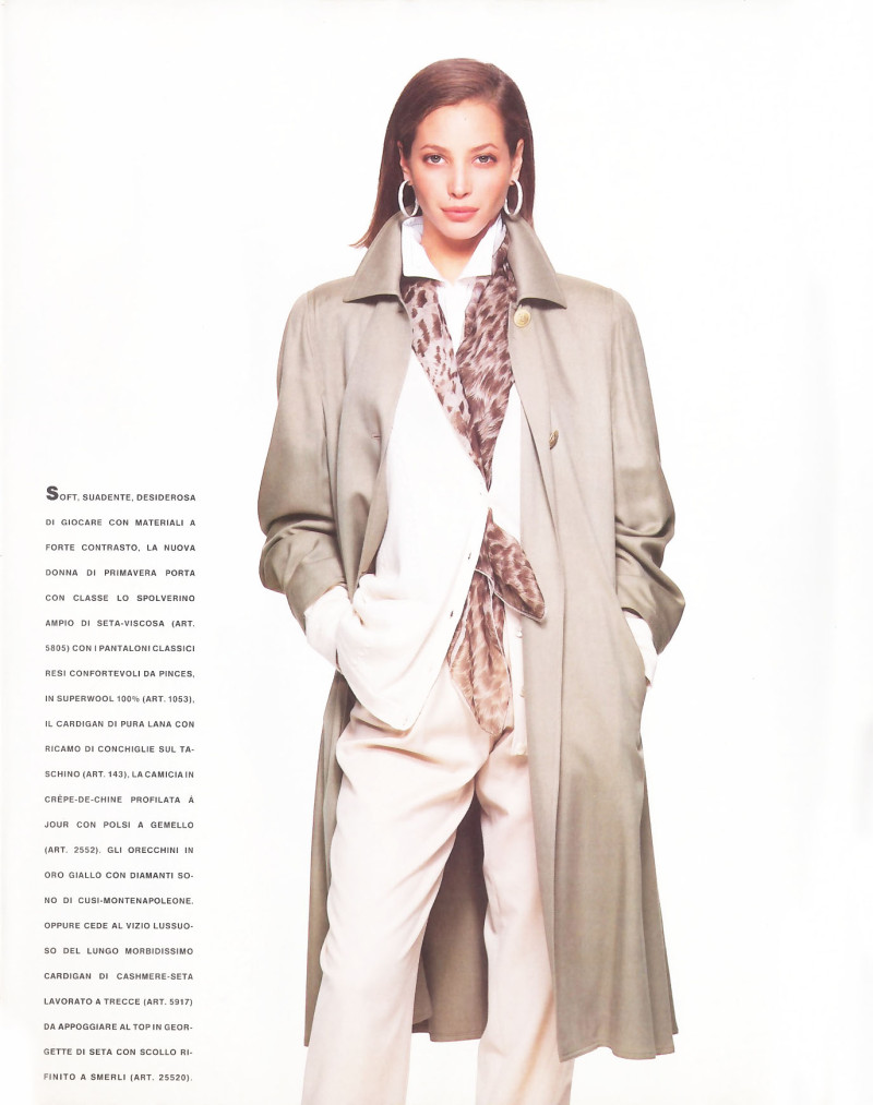 Christy Turlington featured in  the Les Copains catalogue for Spring/Summer 1990