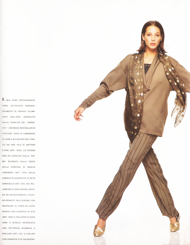 Christy Turlington featured in  the Les Copains catalogue for Spring/Summer 1990