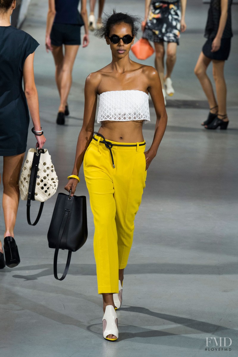 Grace Mahary featured in  the 3.1 Phillip Lim fashion show for Spring/Summer 2015