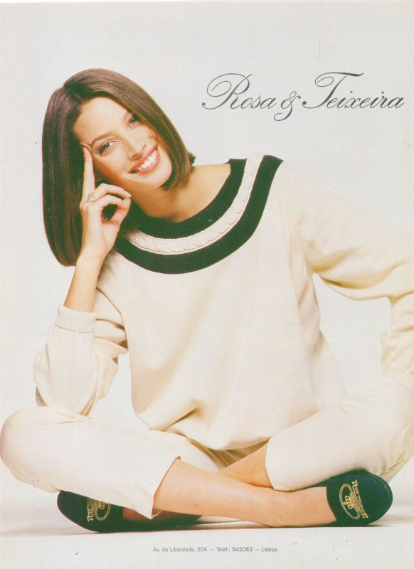 Christy Turlington featured in  the Les Copains advertisement for Spring/Summer 1990