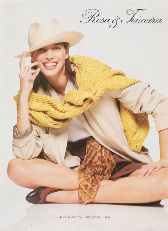 Christy Turlington featured in  the Les Copains advertisement for Spring/Summer 1990