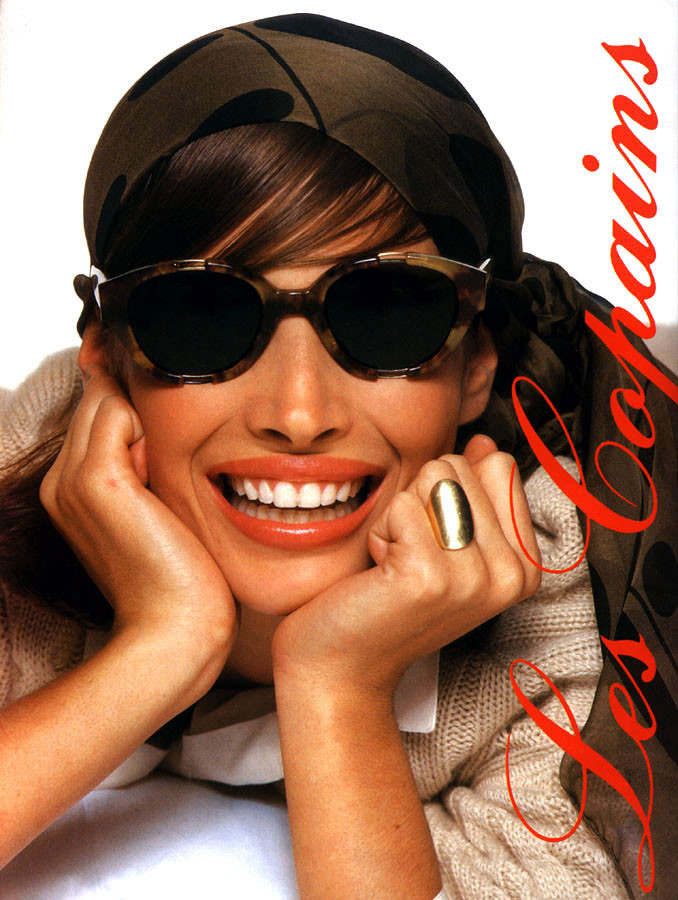 Christy Turlington featured in  the Les Copains advertisement for Spring/Summer 1990