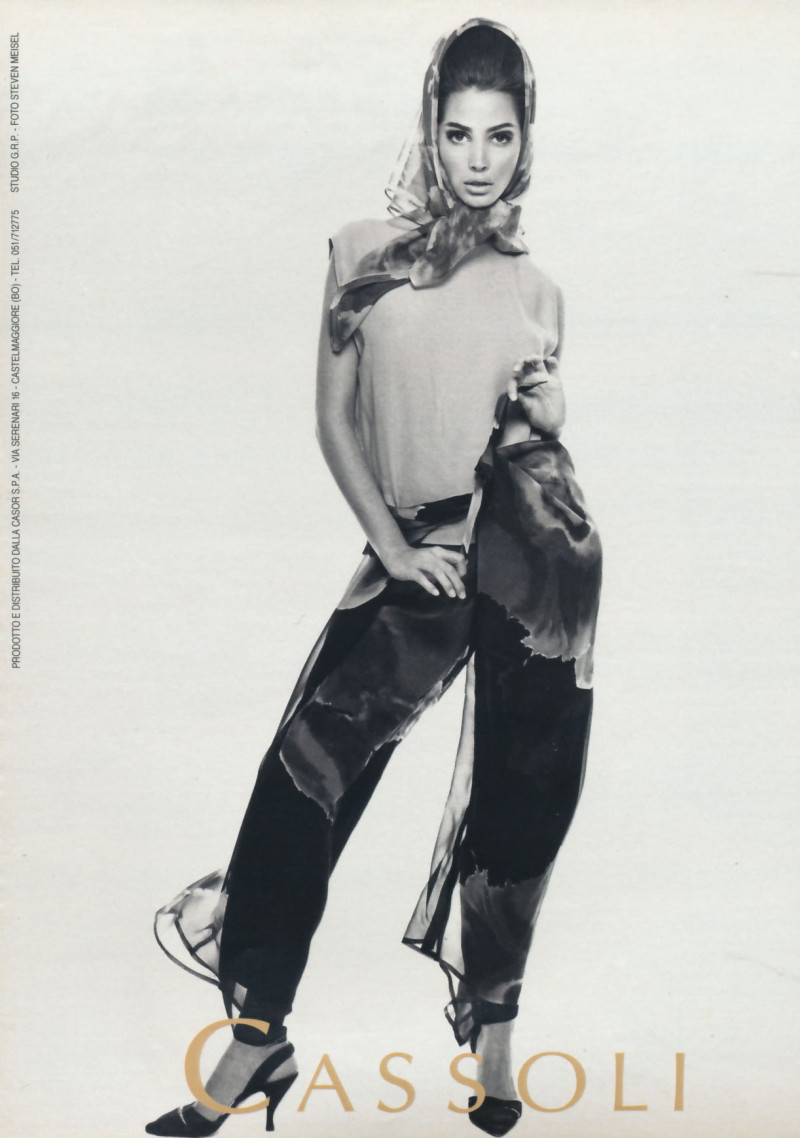 Christy Turlington featured in  the Gianna Cassoli advertisement for Spring/Summer 1990