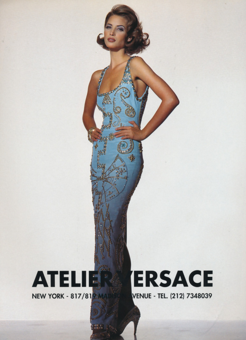 Christy Turlington featured in  the Atelier Versace advertisement for Spring/Summer 1991