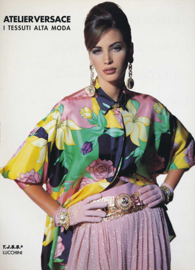 Christy Turlington featured in  the Atelier Versace advertisement for Autumn/Winter 1991