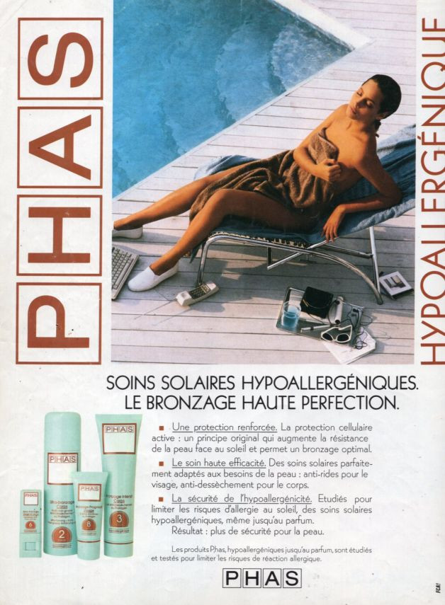 Christy Turlington featured in  the PHAS advertisement for Spring/Summer 1991