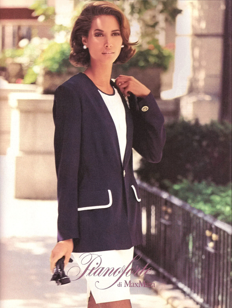 Christy Turlington featured in  the Max Mara advertisement for Autumn/Winter 1991