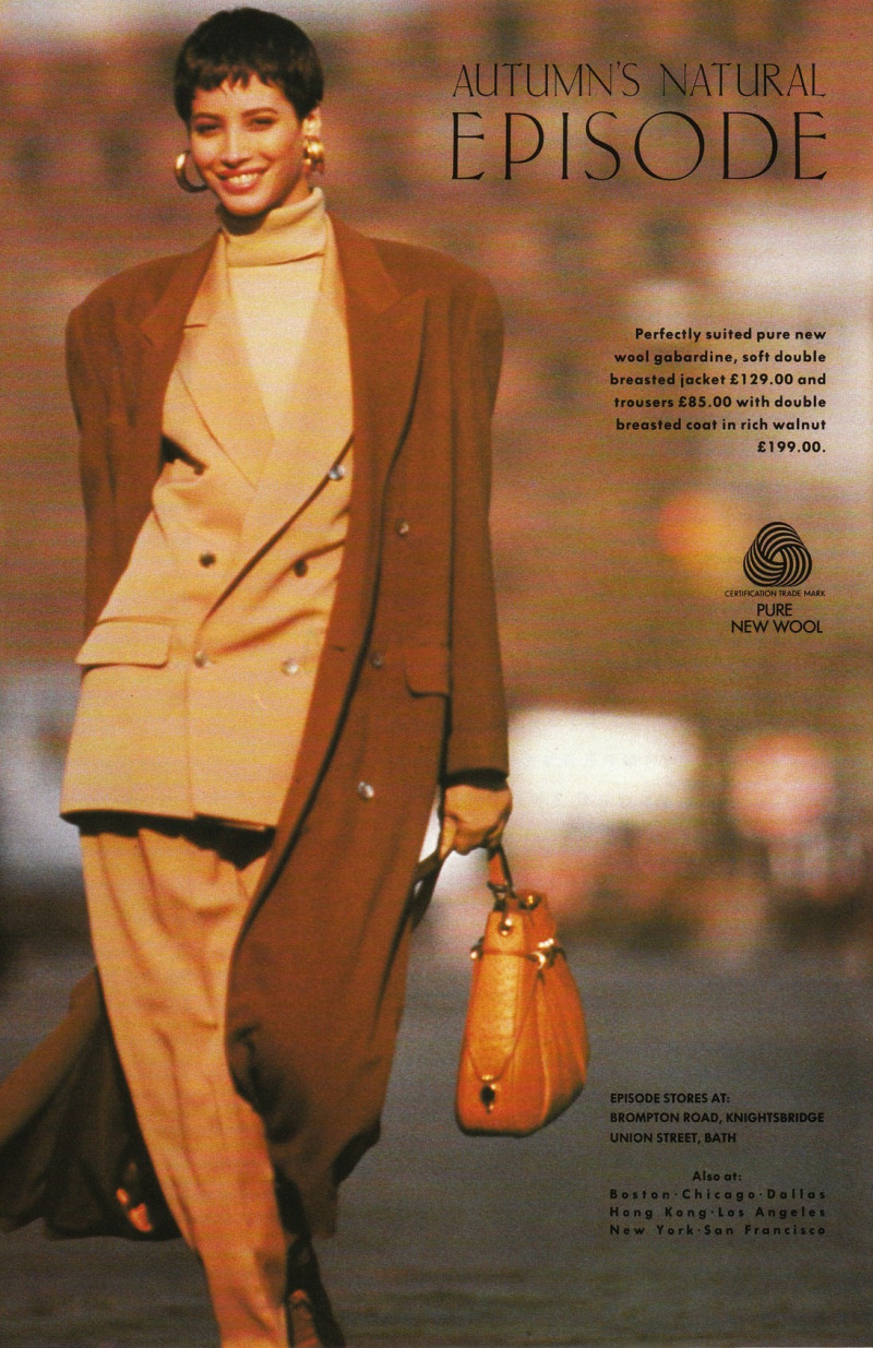 Christy Turlington featured in  the Episode advertisement for Autumn/Winter 1990