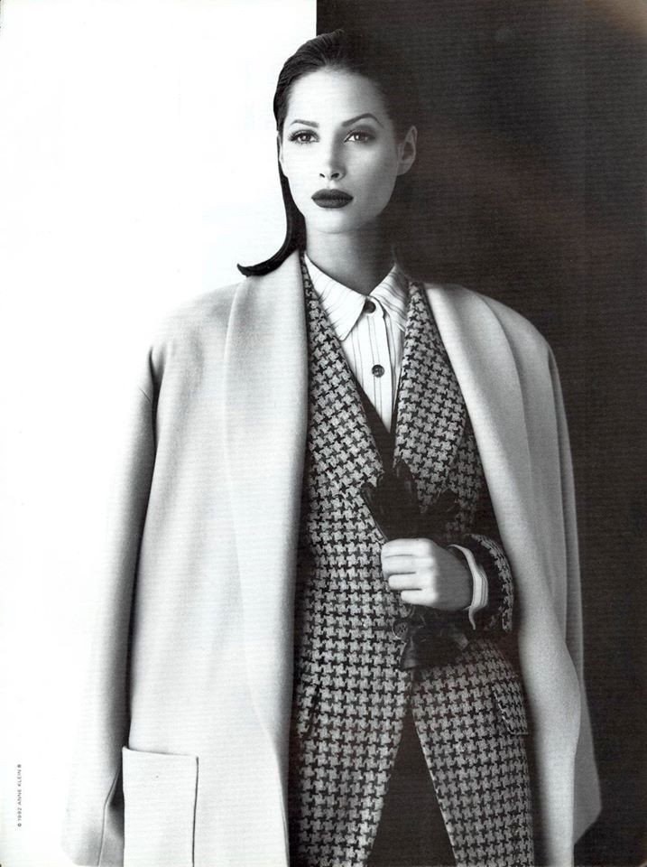 Christy Turlington featured in  the Anne Klein advertisement for Autumn/Winter 1992