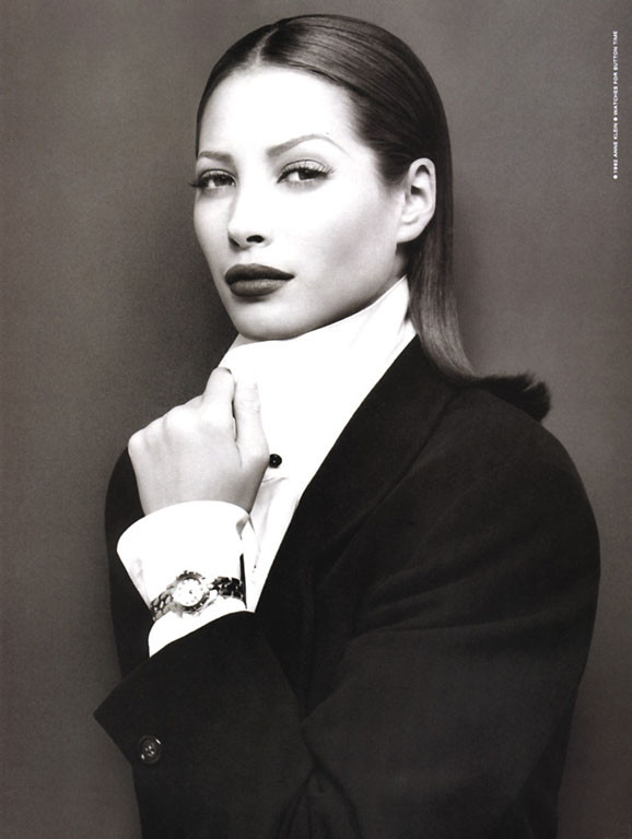 Christy Turlington featured in  the Anne Klein advertisement for Autumn/Winter 1992