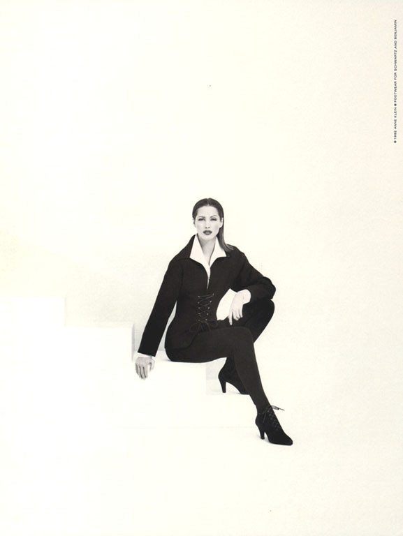 Christy Turlington featured in  the Anne Klein advertisement for Autumn/Winter 1992